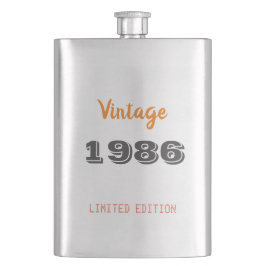 Vintage 1986 Flask – 40th Birthday Gift for Men Flachmann
