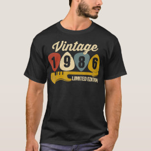 Vintage 1986 Geburtstag Retro Gitarre 36. Geburtst T-Shirt