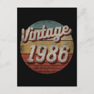 VINTAGE 1986 GEBURTSTAGSGESCHENK FÜR MÄNNER FRAUEN POSTKARTE