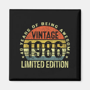 Vintage 1986 Limited Edition 40 Jahre alt 40. Gebu Magnet
