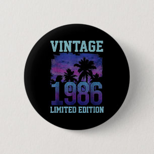 Vintage 1986 limitierte Auflage 40. Geburtstag 40 Button