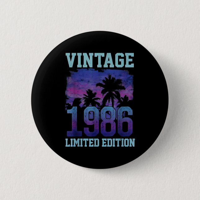 Vintage 1986 limitierte Auflage 40. Geburtstag 40  Button (Vorderseite)