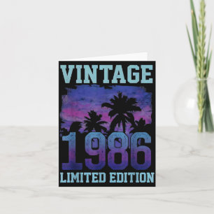 Vintage 1986 limitierte Auflage 40. Geburtstag 40  Karte