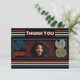 Vintage 1986 Retro Stripe Colorful 40th Birthday  Dankeskarte