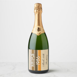 Vintage 1986 Retro Stripes Brown Tan Vintage Name