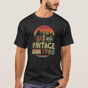 Vintage 1988 Hergestellt 1988 35. Geburtstag 35 Ja T-Shirt
