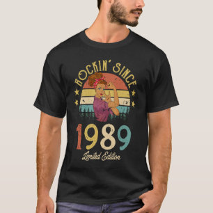 Vintage 1989 Rockin Seit 33. Geburtstag Frauen 33 T-Shirt
