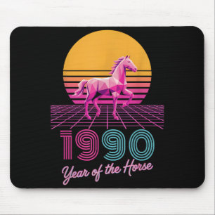 Vintage 1990 Jahr des Pferdes Lunar Rider CNY Zod Mousepad