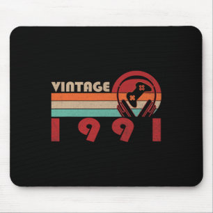 Vintage 1991 Lustig 33 Jahre Alter Jungen Gamer 33 Mousepad