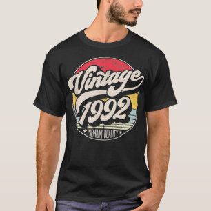 Vintage 1992 29. Geburtstag, Retro-Sonnenuntergang T-Shirt