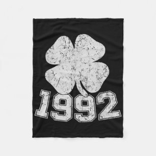 Vintage 1992 33. Geburtstag St. Patricks Day Shamr Fleecedecke