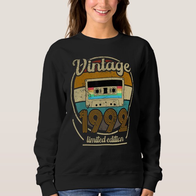 Vintage 1992 Limited Edition Retro Cassette Tape Sweatshirt (Vorderseite)