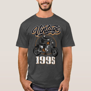 Vintage 1995 born in 1995 27th biker motorcycle T-Shirt