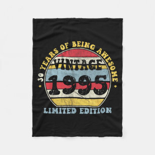 Vintage 1995 Limited Edition 30-jährig 30. Geburts Fleecedecke