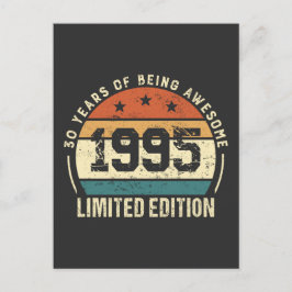 Vintage 1995 Retro 30th Birthday Gift   Postkarte