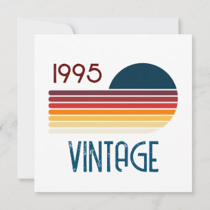 Vintage 1995 Retro Streifen Sonne 30. Geburtstag Dankeskarte