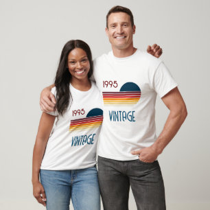 Vintage 1995 Retro Streifen Sonne 30. Geburtstag T-Shirt