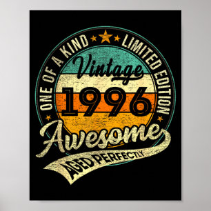 Vintage 1996 Limited Edition 30 Jahre alt 30. Gebu Poster