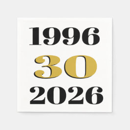 Vintage 1996 Milestone 30th Birthday Serviette