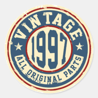 Vintage 1997 Alle Originalteile Runder Aufkleber