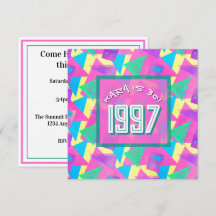 Vintage 1997 Retro Memphis Stil 30. Geburtstag