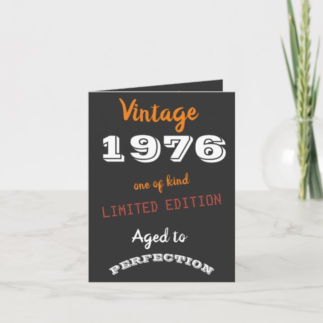 Vintage 19XX Limited Edition – Retro-Thema Einladung (Vorderseite)