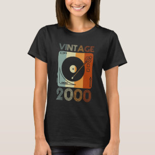 Vintage 2000 Retro Plattenspieler Geburtstag Vinyl T-Shirt