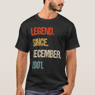 Vintage 2001 22. Geburtstag Retro 22 Jahre alt T-Shirt