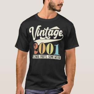 Vintage 2001 Originalteile einige tragen Retro 22. T-Shirt