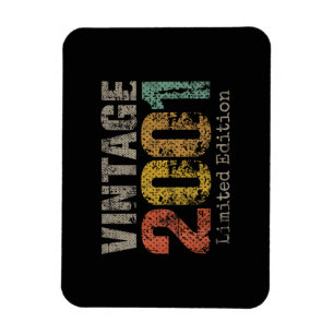Vintage 2001 Text 25. Geburtstagsgeschenk Männer F Magnet