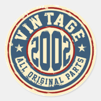 Vintage 2002 Alle Originalteile Runder Aufkleber