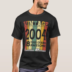 Vintage 2004 18 Jahre Awesome 18. Geburtstag T-Shirt