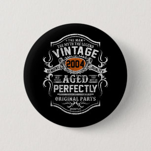Vintage 2004 19. Geburtstagsgeschenk Männer Frauen Button