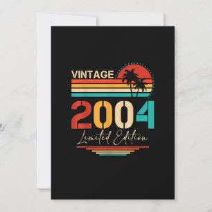 Vintage 2004 Limited Edition 19 Jahre alte 19. Geb Einladung