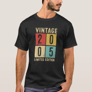 Vintage 2005 Hergestellt in 2005 18. Geburtstag T-Shirt