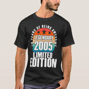 Vintage 2005 Legendärer 18. Geburtstag T-Shirt