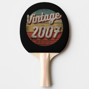 VINTAGE 2007 GEBURTSTAGSGESCHENK FÜR MÄNNER FRAUEN TISCHTENNIS SCHLÄGER