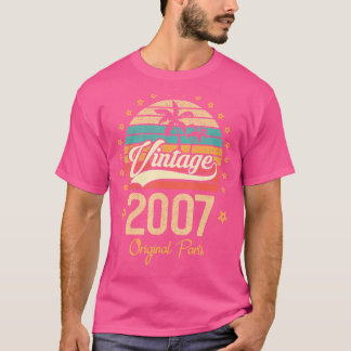 Vintage 2007 Originalteile 15 Jahre alte Retro 15. T-Shirt