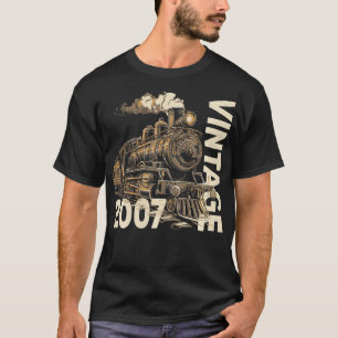 Vintage 2007 Steampunk-Dampflokomotive 17. T-Shirt