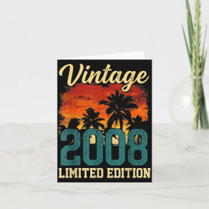 Vintage 2008 Limitierte Auflage 18. Geburtstag 18 Karte