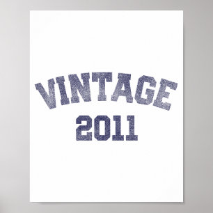Vintage - 2011 14. Geburtstag Männer Frauen Bday 1 Poster