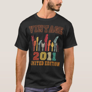 Vintage 2011 Geburtstagsgitarre 11. Geburtstag T-Shirt