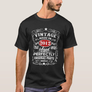 Vintage 2012 11. Geburtstagsgeschenk Männer Frauen T-Shirt