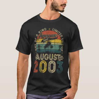 Vintage 20. Geburtstagsfeier Seit August 2003 T-Shirt