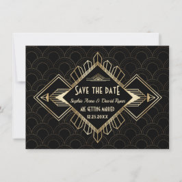 Vintage 20er Gold Black Great Gatsby Wedding Save The Date