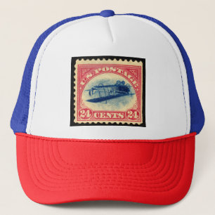 Vintage 24c Inverted Jenny Trucker-Mütze Truckerkappe