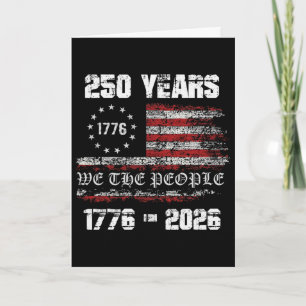 Vintage 250 Jahre 1776-2026 250. Geburtstag 4. Jul Karte