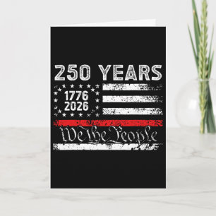 Vintage 250 Jahre 1776-2026 250. Geburtstag 4.  Karte