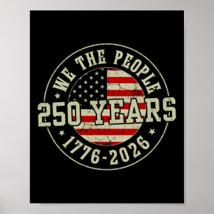 Vintage 250 Jahre 1776-2026 250. Geburtstag 4. Poster