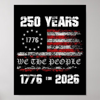 Vintage 250 Jahre 1776-2026 250. Geburtstag 4. Poster